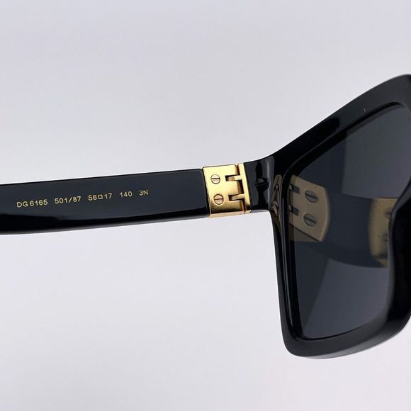 D&G DG6165  501/87 Sunglasses Black Gray Square Women main image 4
